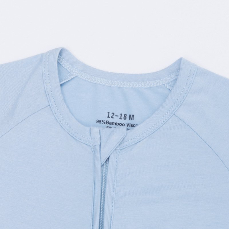 Wholesale New Born Baby Boys Girls Clothes Solid Infant Jumpsuit 0-24M Zipper Long Sleeve Bamboo Baby Romper