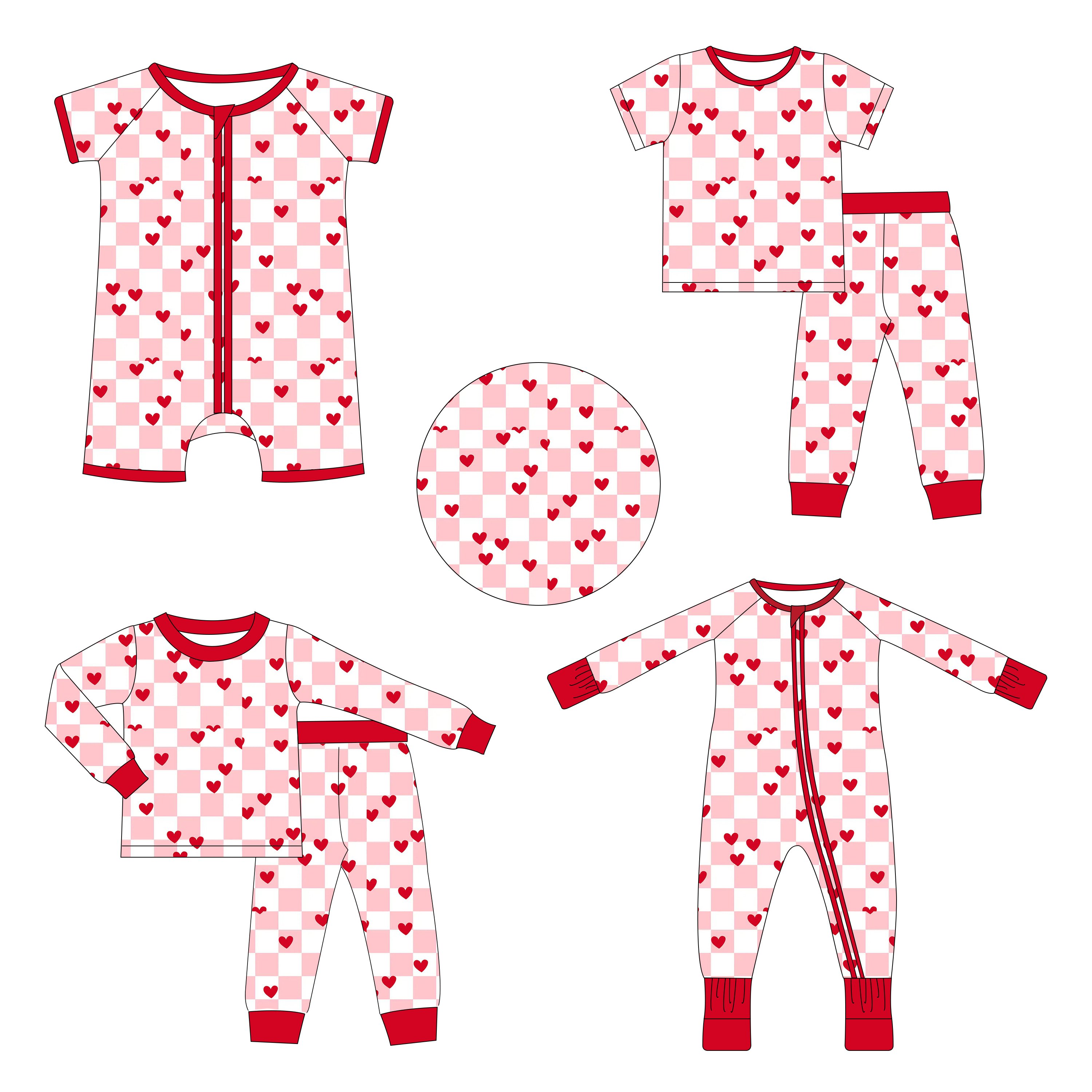 Wholesale Bamboo Polyester Baby Pajamas Kid Casual Jumpsuit Toddler Boy Pattern Zipper Long Sleeve Romper