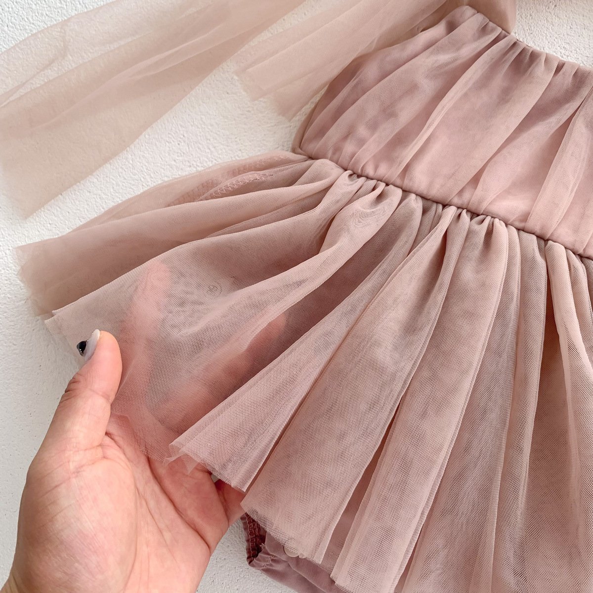 Ins summer baby girl's sleeveless romper dress 0- 2 Years Princess Baby Plain White Pink Birthday Party Gauze Tutu Rompers Dress
