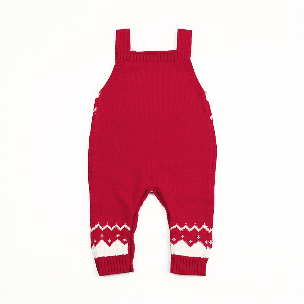 Baby Christmas Cartoon Jumpsuit Baby Overall Clothes Girl Boy Infant Sweater Baby Knitted Romper