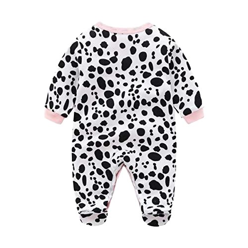 2024 Hot Sale Baby Clothes Set Cartoon Newborn Jumpsuit Long-Sleeved Slanted Open Button Love Cows Baby Rompers Wholesale