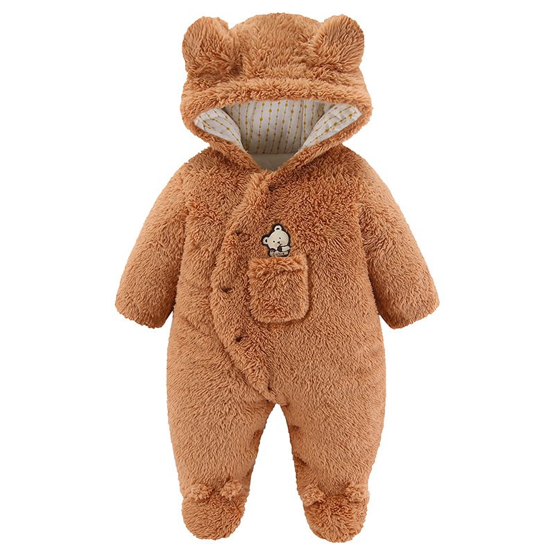 3-18m 7 Color Select Baby Rompers Wholesale Button Animal Embroidery Newborn Sleepsuit Onesie Cotton Warm Baby Frogsuit