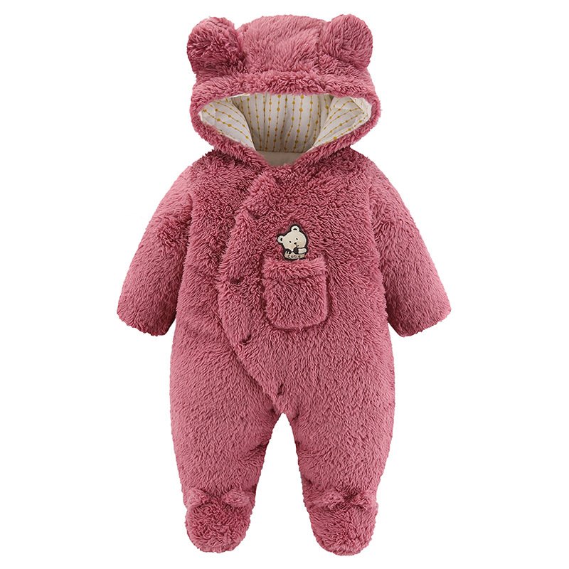 3-18m 7 Color Select Baby Rompers Wholesale Button Animal Embroidery Newborn Sleepsuit Onesie Cotton Warm Baby Frogsuit