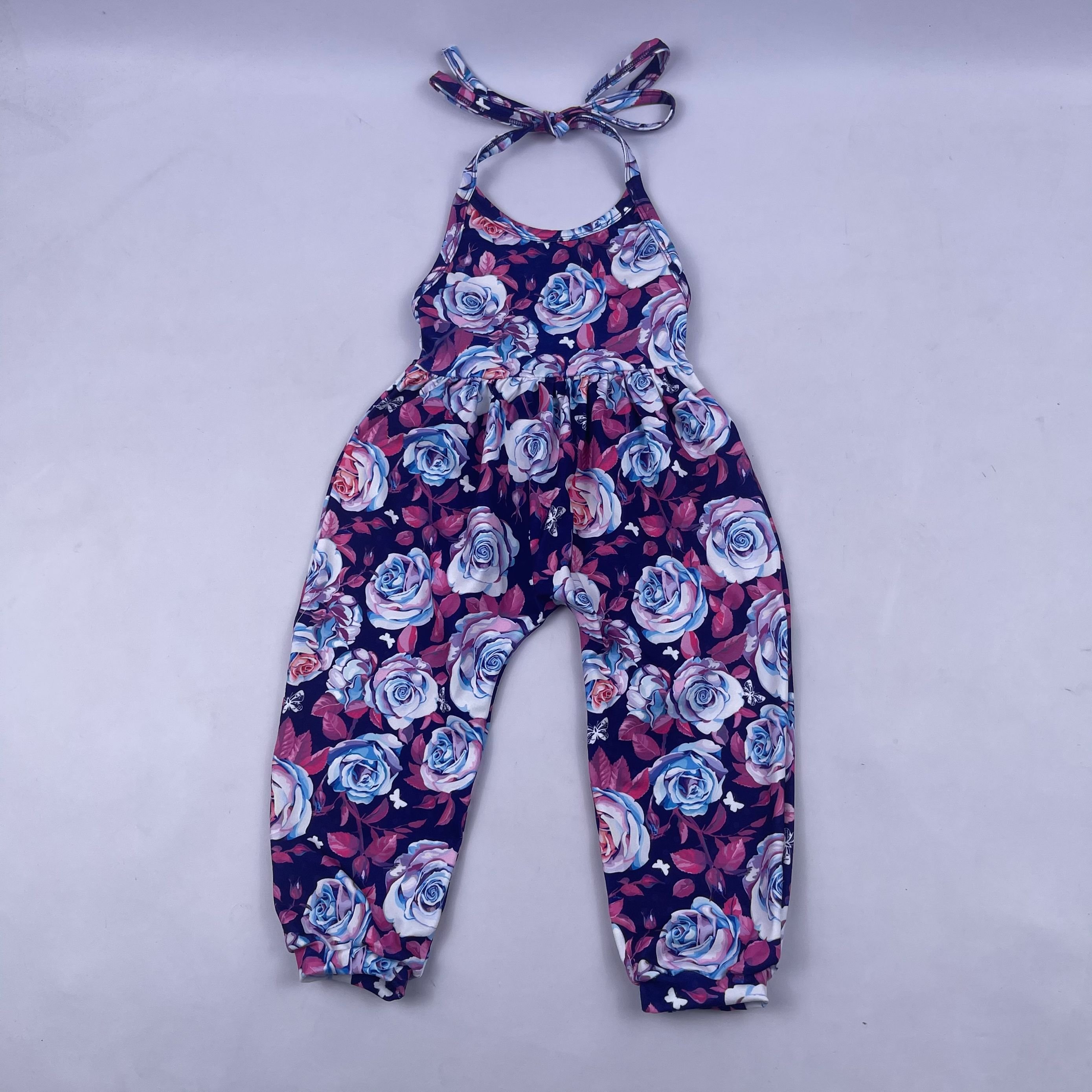 kids 2022 clothing yellow printed baby halter romper sleeveless jumpsuit for babies summer baby clothes