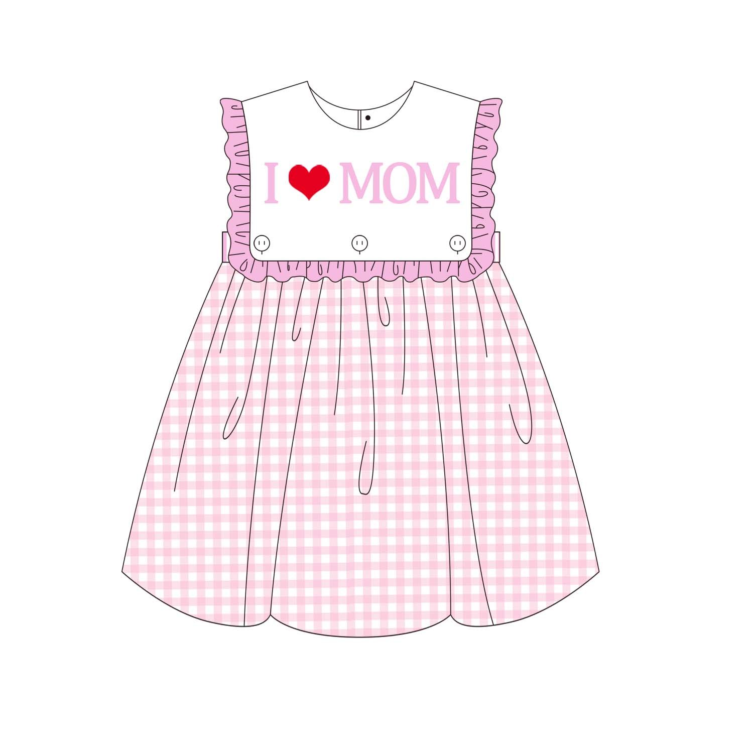 boyis Girl Clothes Baby Girl Bubble Romper Boutique Mother's Day Custom Cute Pretty Embroidery Summer Cartoon Short Button