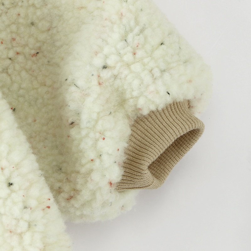 Wholesale Custom Design Winter Newborn Girl Clothes Color Point Cashmere Long Sleeve heavy Baby Romper