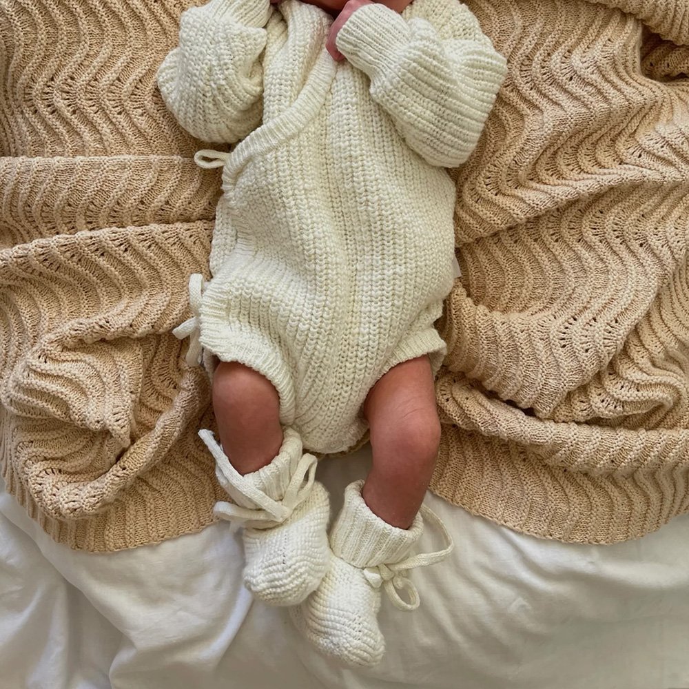 Mildream Wholesale Infant Baby Terry Romper long Sleeves Baby Rompers For Girl Boys Autumn Newborn Baby Girl Knitted