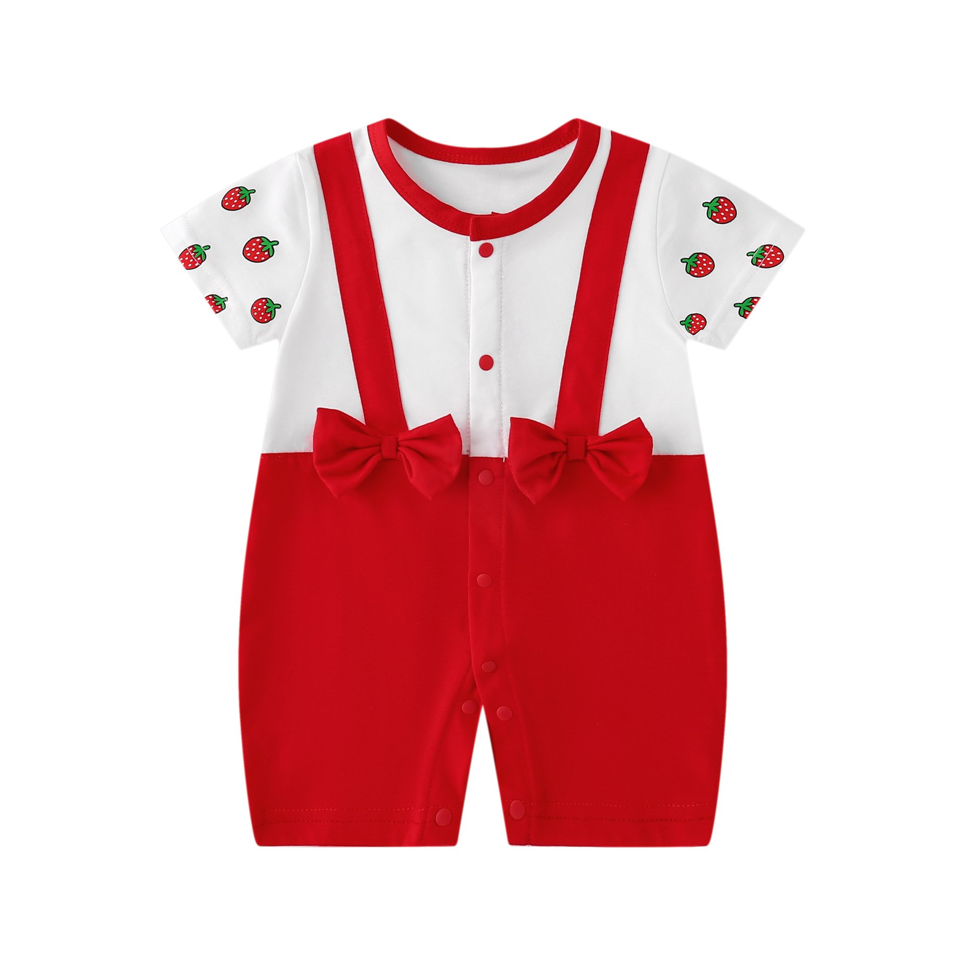 Pure Cotton Newborn Clothes Newborn Baby One-piece Clothes Summer Baby Climbing Clothes Short-sleeved romper