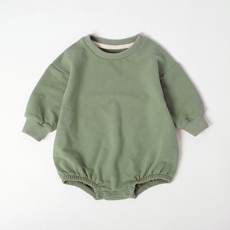 CPC Certificate Long Sleeve Organic Cotton Terry Fabric Autumn Onesie Baby Romper