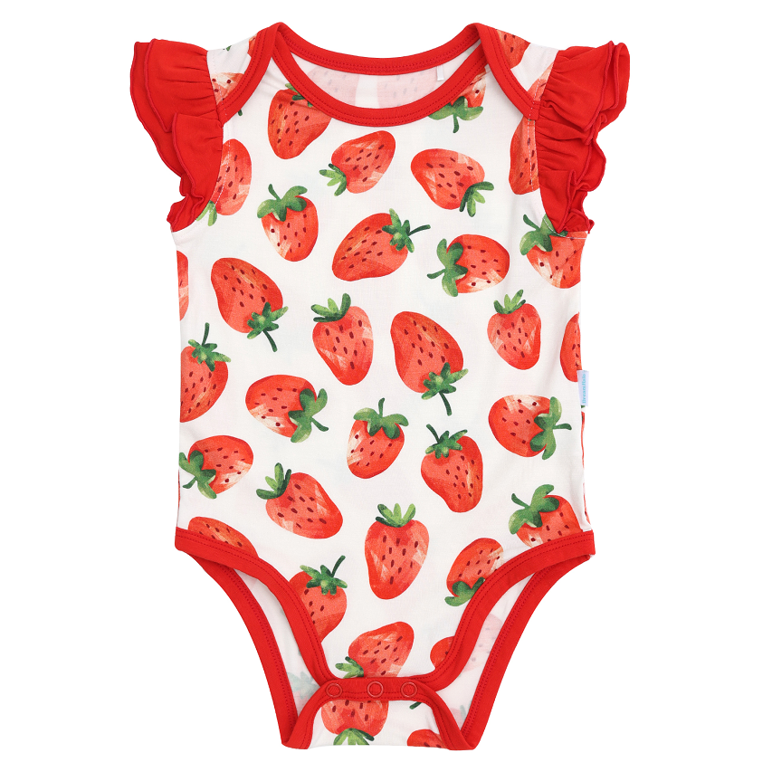 New Hot Sales Bamboo Clothes Custom Print Infant Pajamas Soft Breathable Baby Clothes Sleeveless Ruffle Baby Rompers