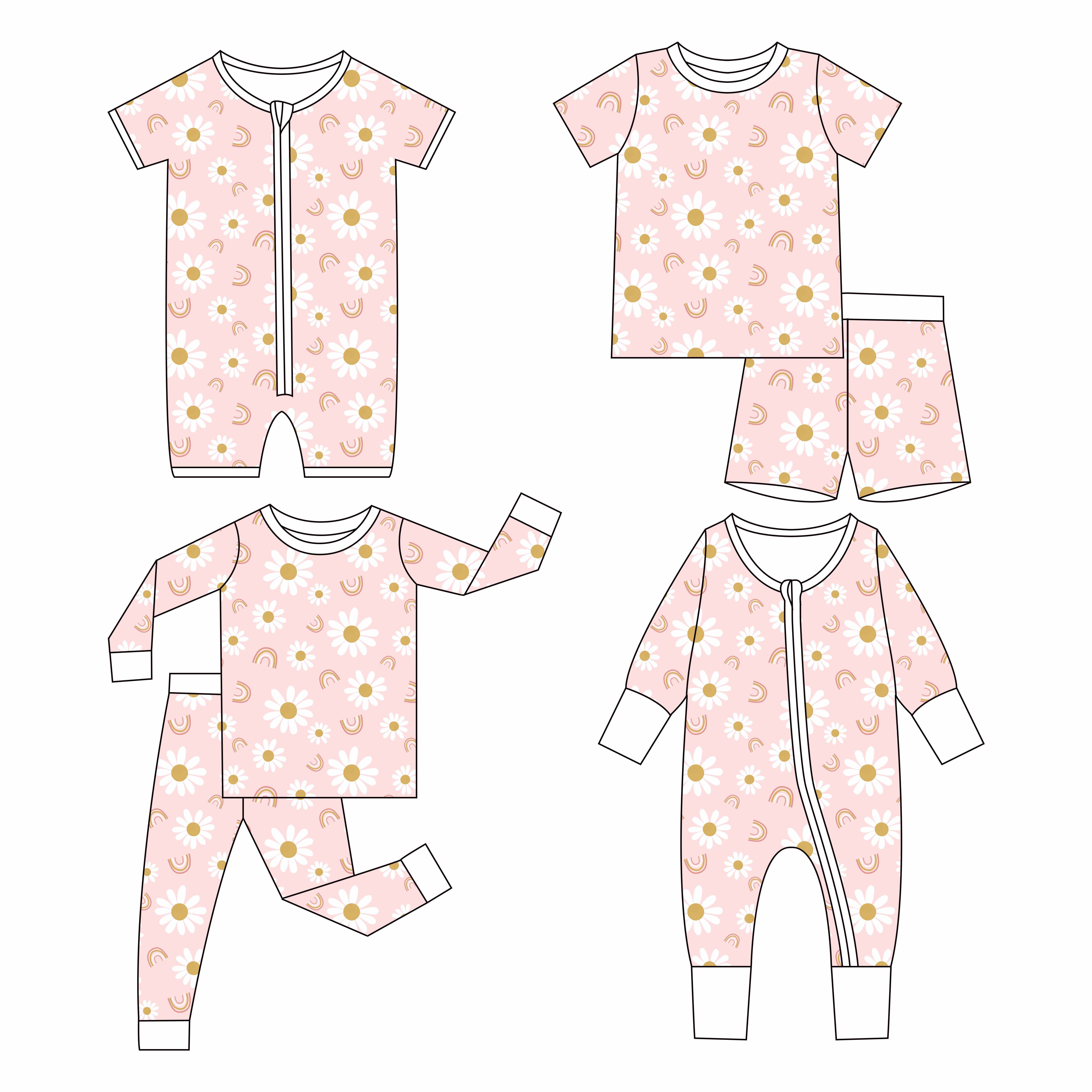 Custom prints designer styles breathable newborn baby bamboo long sleeve romper with zipper