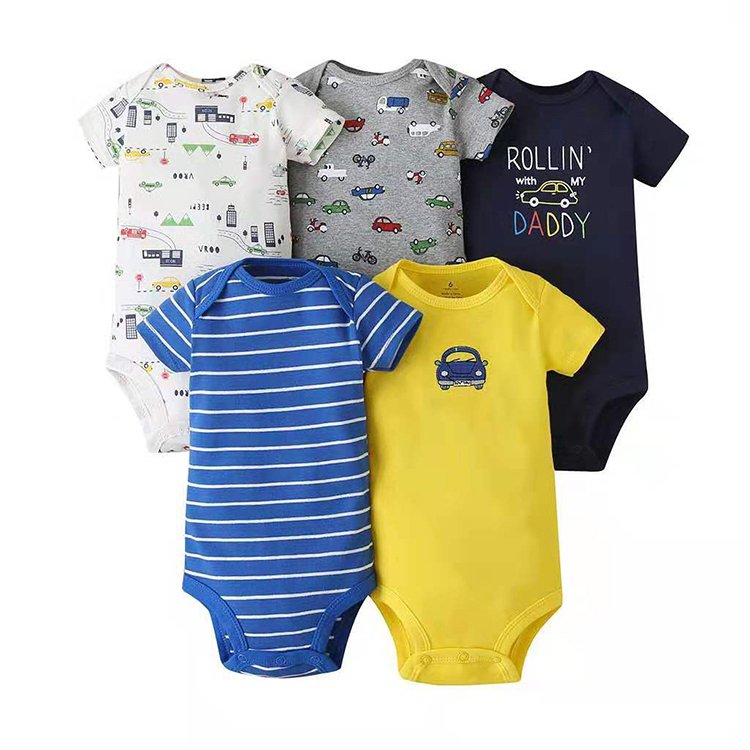 Hot Selling Boys' Baby Newborn Infant Bodysuit Baby Clothes Romper Boy 100 Cotton