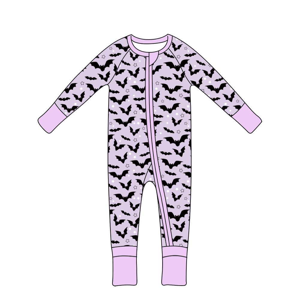 Qingli OEM No Moq Custom Baby Onesie Halloween Toddler Boy Pajamas Zippy