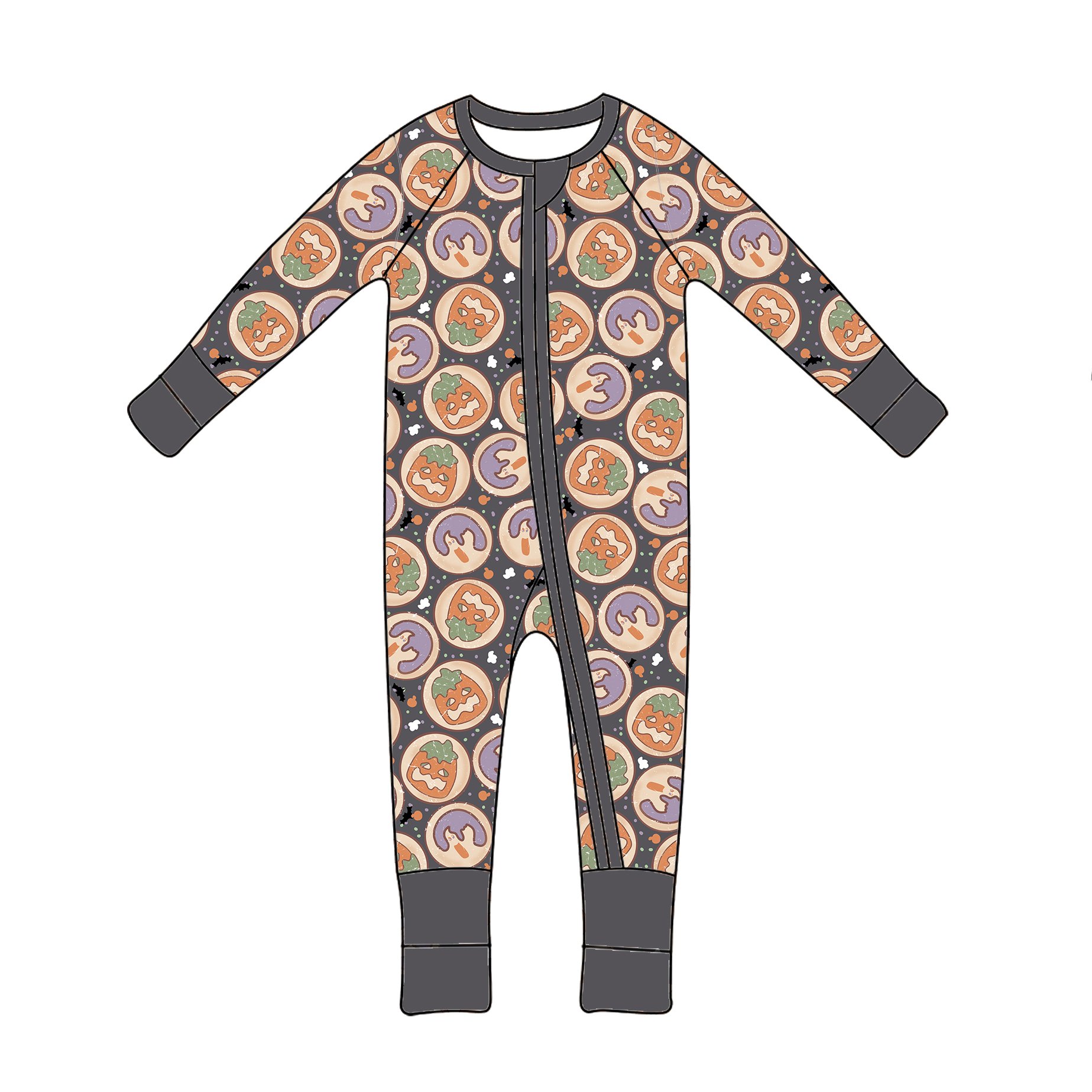 Qingli OEM No Moq Custom Baby Onesie Halloween Toddler Boy Pajamas Zippy