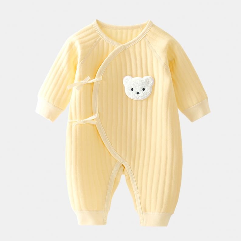 Wholesale 0-3 Months Cute Smocked Newborn Jumpsuit Bear Infant Baby Romper