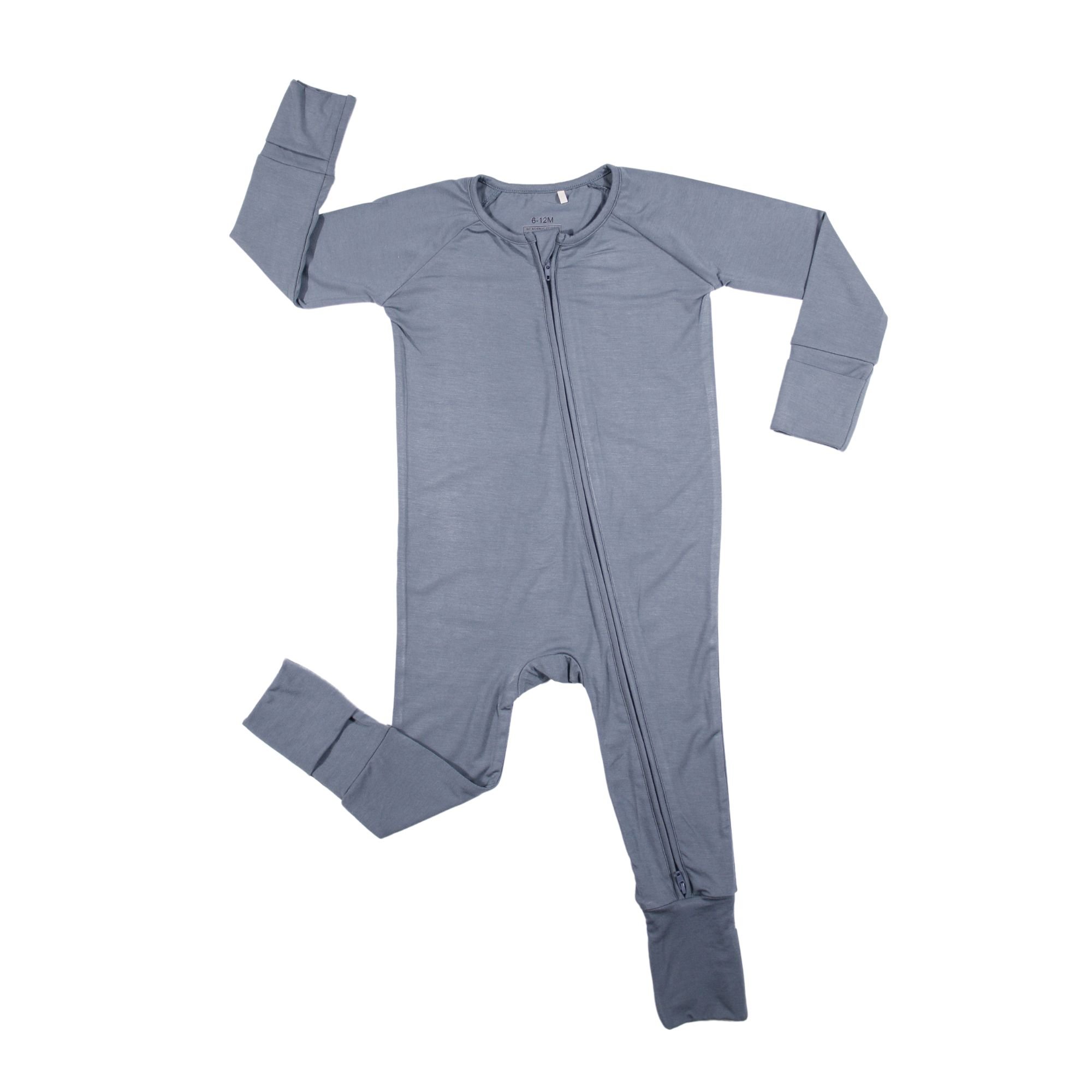2023 New Fabric Soft Safe Custom Plain Long Sleeve Bamboo Baby Romper With ZIpper Baby Bamboo Pajamas Baby Clothes