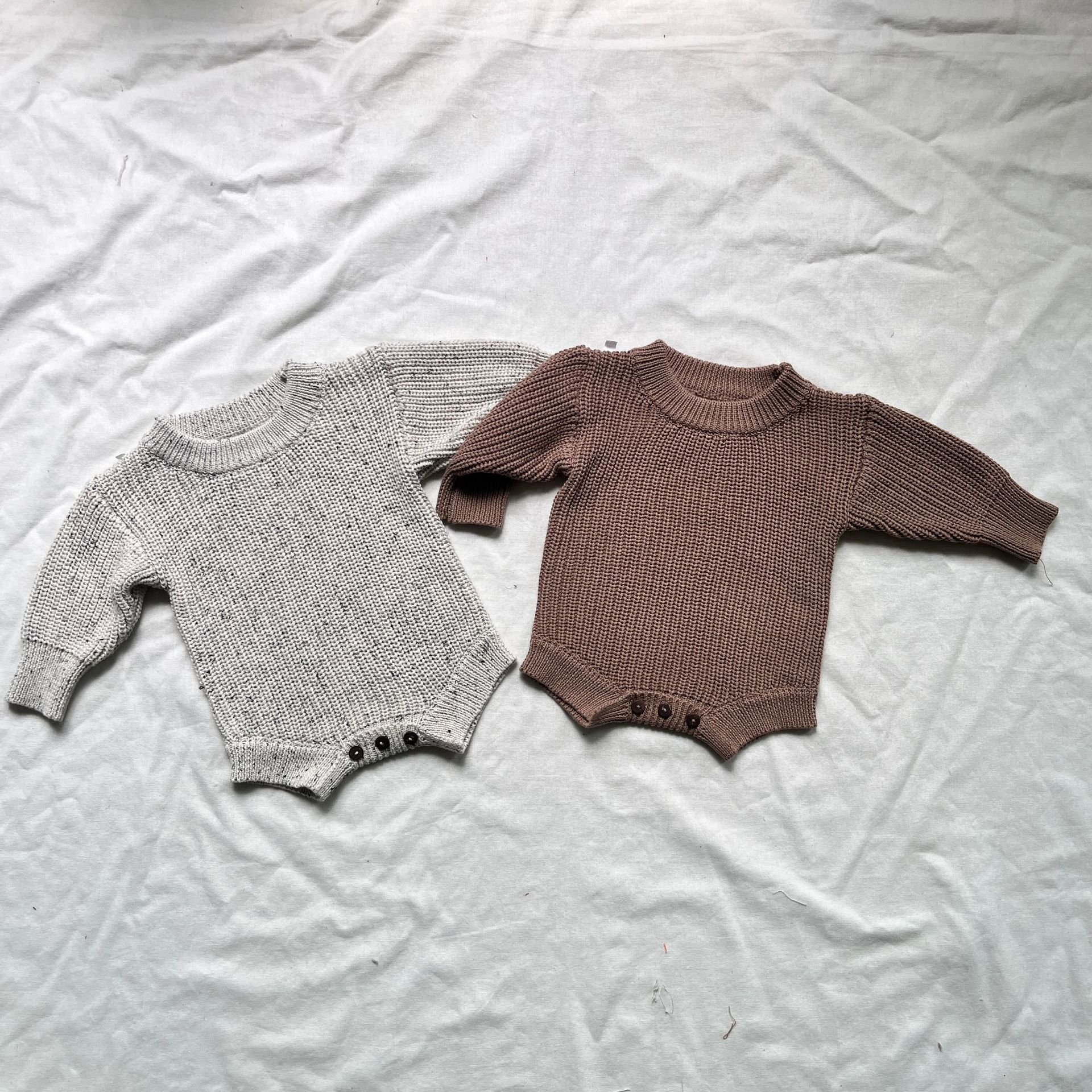 Baby Girl Boy Sweater Knit Sweatshirt Romper Onesie Warm Fall Winter Clothes Outfit Newborn Knitted Winter Clothes