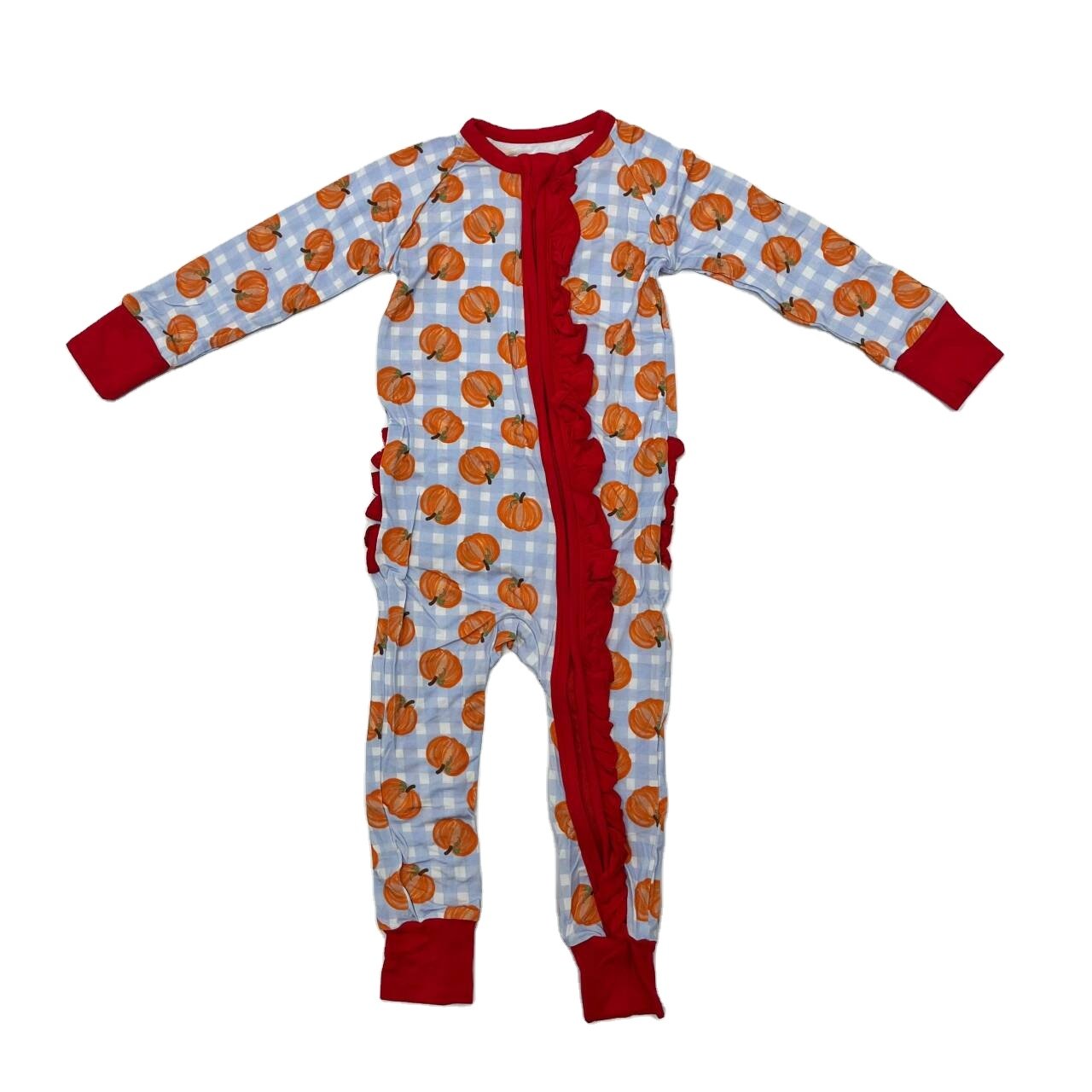 Custom Print Bamboo Newborn Baby Infant Zipper Clothes Onesie Rompers Bamboo Toddler Pajamas bamboo