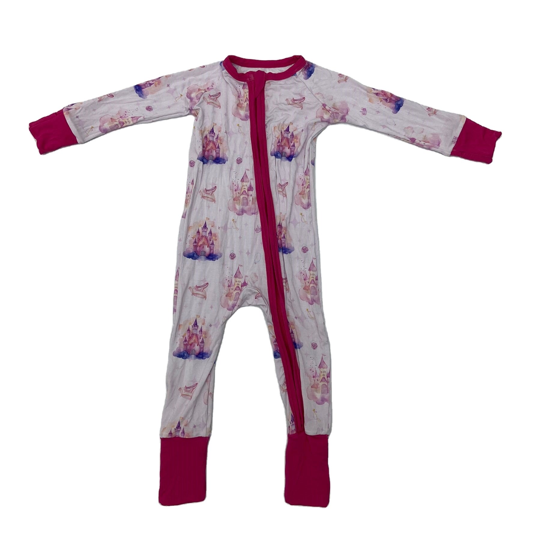Custom Print Bamboo Newborn Baby Infant Zipper Clothes Onesie Rompers Bamboo Toddler Pajamas bamboo