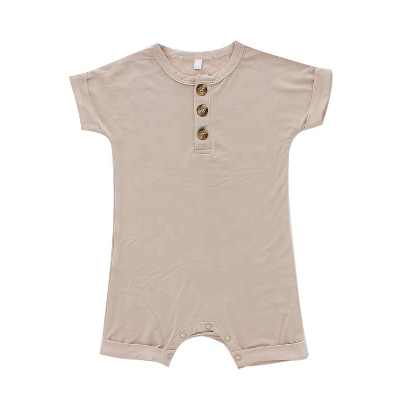 Wholesale Classic Style Summer Bamboo cotton Infants Clothing Short Sleeve Suspender Lovely Baby Romper
