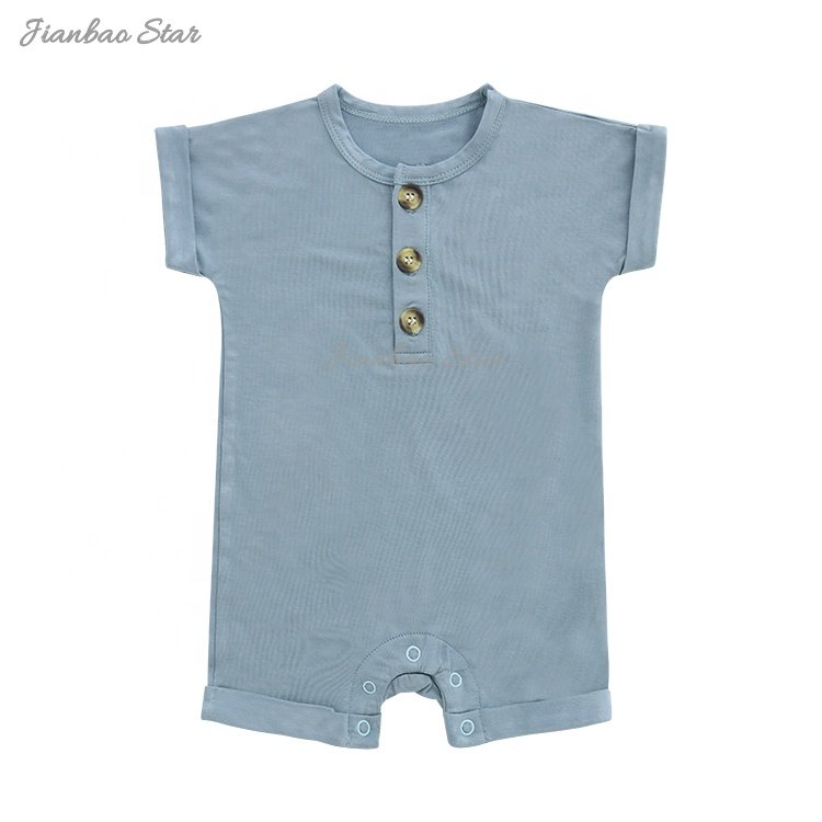 Wholesale Classic Style Summer Bamboo cotton Infants Clothing Short Sleeve Suspender Lovely Baby Romper
