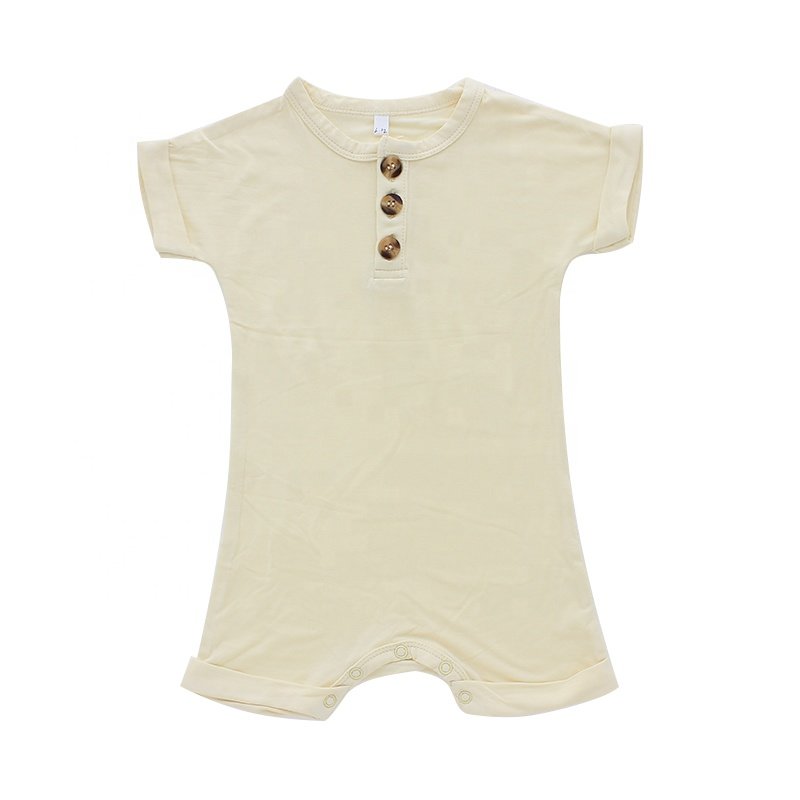 Wholesale Classic Style Summer Bamboo cotton Infants Clothing Short Sleeve Suspender Lovely Baby Romper