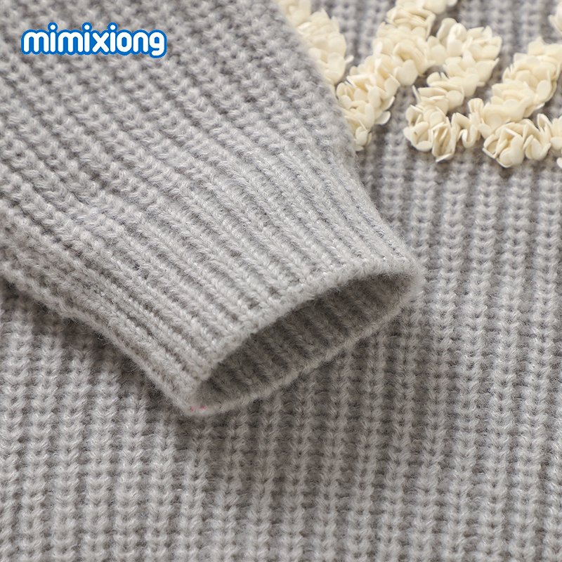 Mimixiong Baby Romper Custom Logo Embroidery Baby Clothes Newborn Long Sleeve Knitted Baby Sweater Romper