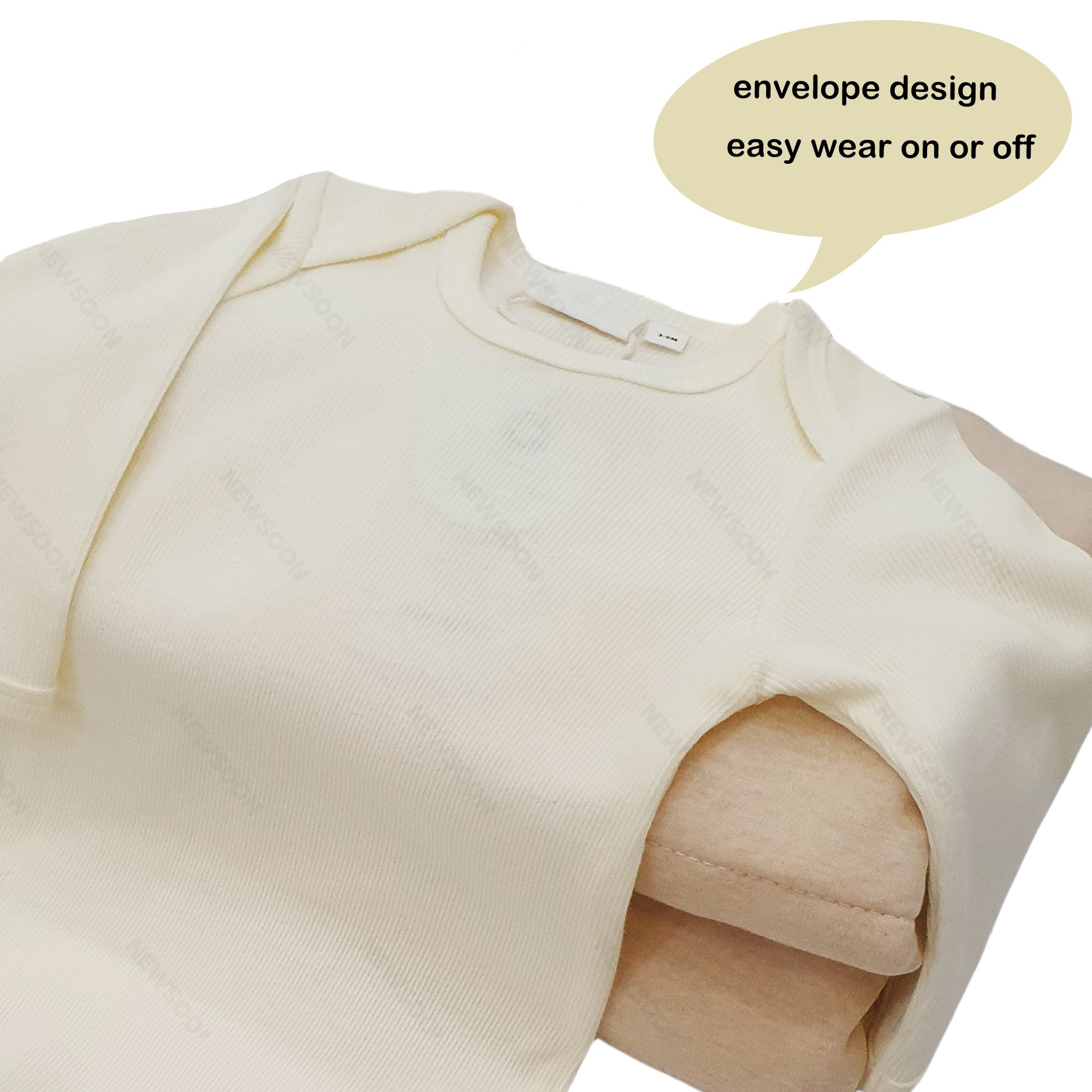 RTS Long Sleeve Playsuit Organic Rib Cotton Baby Romper Gots Certified Solid Color Organic Cotton Onesies Baby Clothes