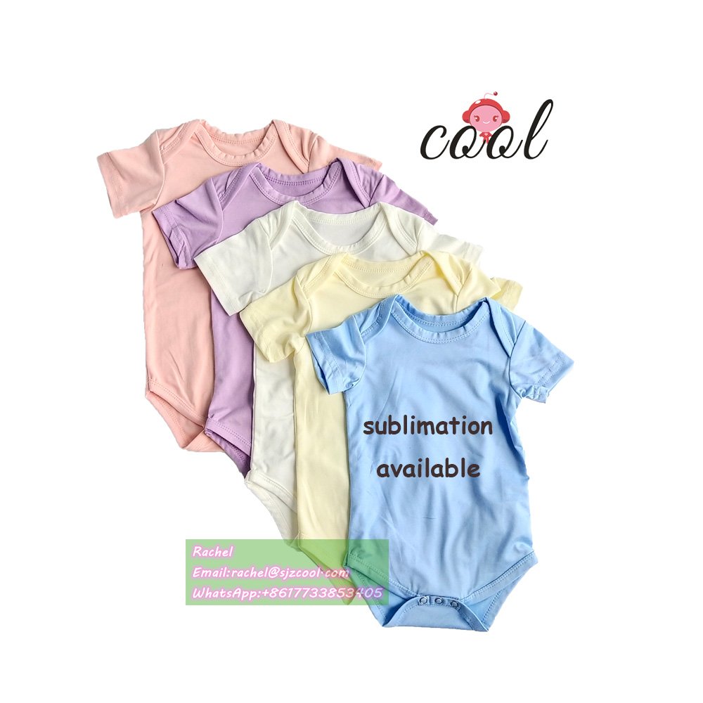 Custom baby clothing products newborn baby boys girls onesie clothes Soft blank Polyester baby rompers for Sublimation Printing