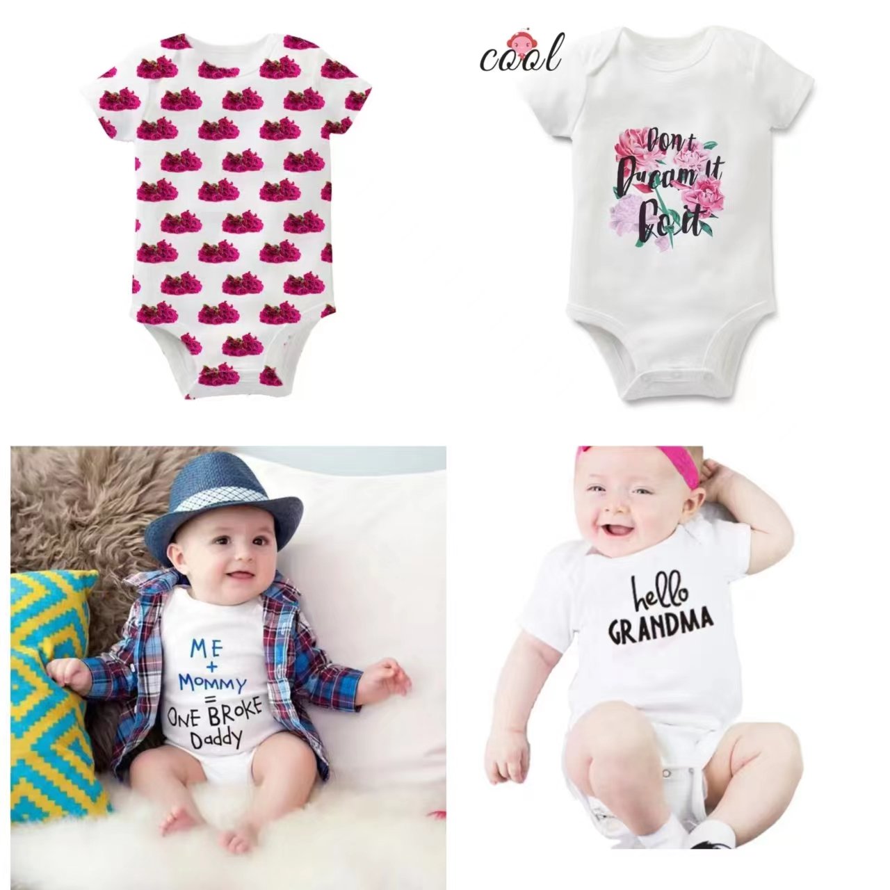 Custom baby clothing products newborn baby boys girls onesie clothes Soft blank Polyester baby rompers for Sublimation Printing