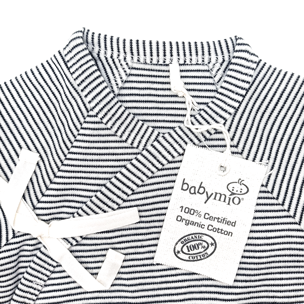 Babymio 100% Organic Baby Rompers In Stock Baby Onesie Stripe Newborn Bodysuit L Toddler Wholesale