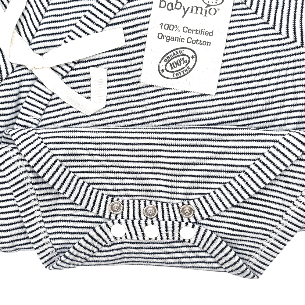 Babymio 100% Organic Baby Rompers In Stock Baby Onesie Stripe Newborn Bodysuit L Toddler Wholesale
