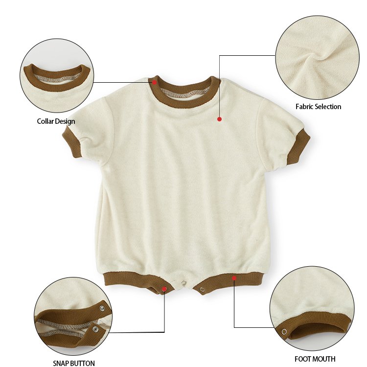 Casual Unisex Solid Boutique Kids Clothes One Piece Towel Terry Newborn Baby Boys Rompers Jumpsuit