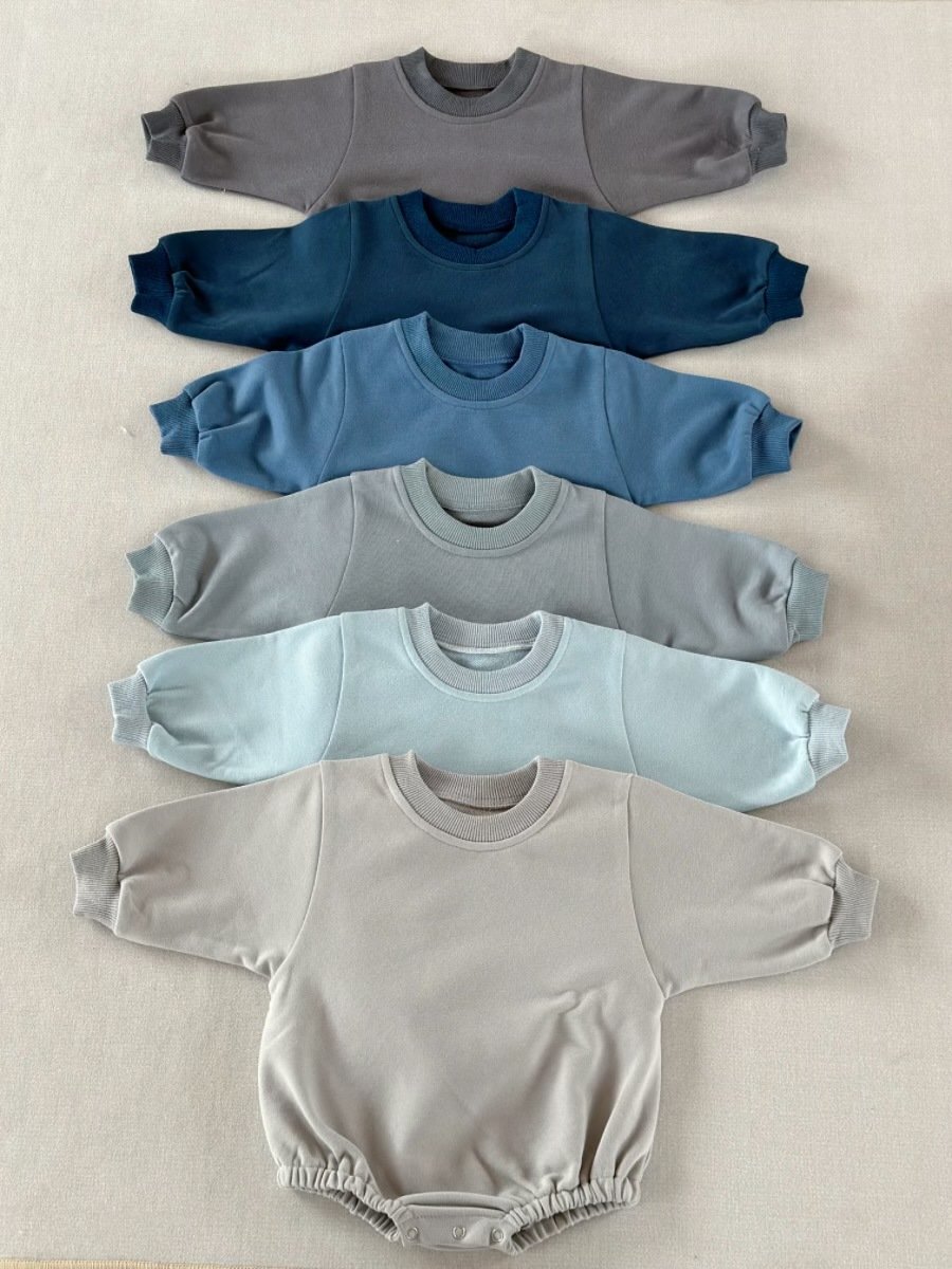 Spring Autumn Cotton Oversized Sweater Romper Sweatshirt Romper Gender Neutral Long Sleeve Baby Boys Bodysuit