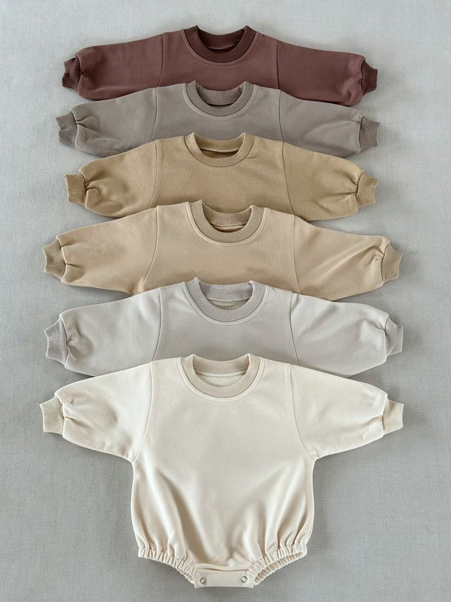 Spring Autumn Cotton Oversized Sweater Romper Sweatshirt Romper Gender Neutral Long Sleeve Baby Boys Bodysuit