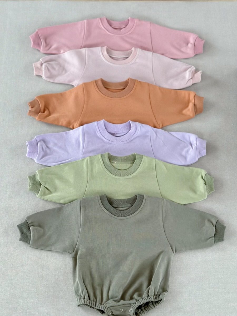Spring Autumn Cotton Oversized Sweater Romper Sweatshirt Romper Gender Neutral Long Sleeve Baby Boys Bodysuit