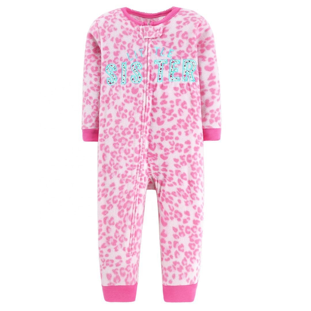 Newborn infant fleece sleepwear zipper pajamas baby boy rompers jumpsuit