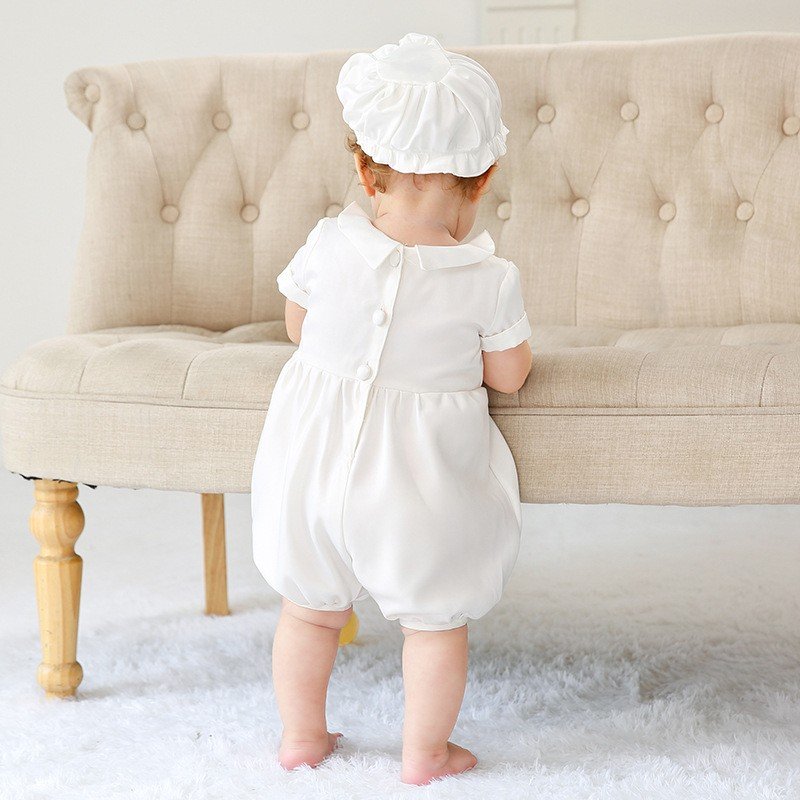 New Born Baby Dresses Baby Boys' Christening Baptism Outfit Romper Formal Wear