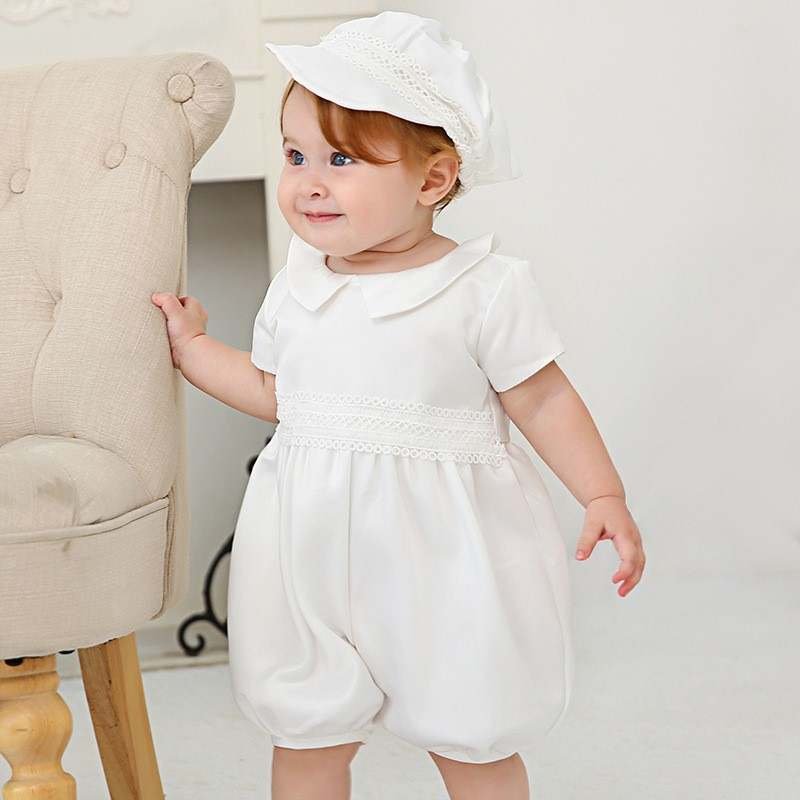 New Born Baby Dresses Baby Boys' Christening Baptism Outfit Romper Formal Wear