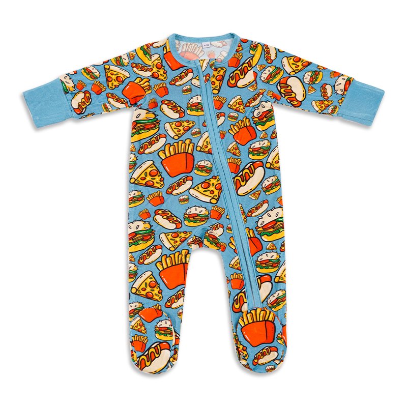 Organic baby romper bamboo sleeper with feet two way zip baby sleep suit custom newborn onesie baby clothes infant jumpsuit