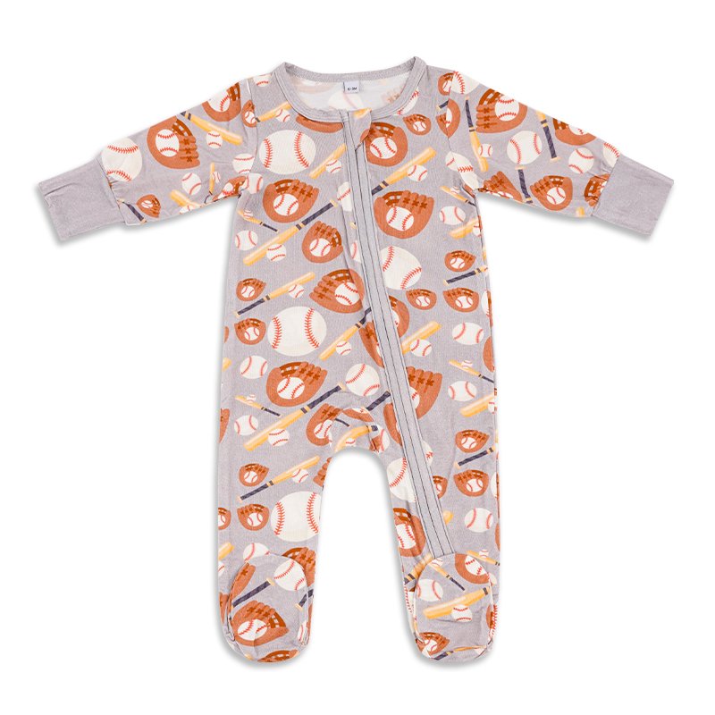 Organic baby romper bamboo sleeper with feet two way zip baby sleep suit custom newborn onesie baby clothes infant jumpsuit