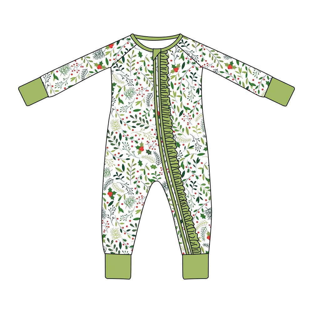 Baby Rompers Footie Pajamas With Mitten Cuffs Unisex Newborn Infant 2 Ways Zipper Cotton Footed Onesies