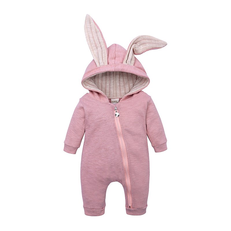 Boys Girls Clothes Newborn Clothing Infant Jumpsuit Cute Rabbit Ear Baby Hooded Rompers