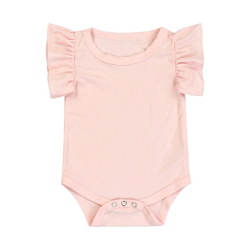 Comfy & Chic Baby Bodysuits baby rompers girl flutter sleeve newborn baby romper for 0-3 months