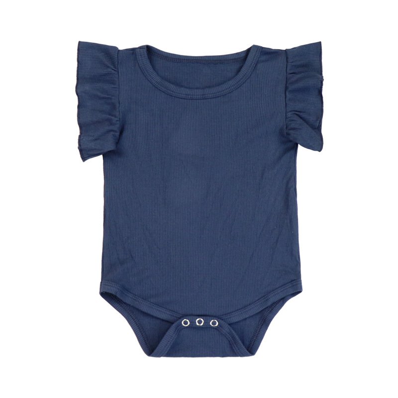 Comfy & Chic Baby Bodysuits baby rompers girl flutter sleeve newborn baby romper for 0-3 months