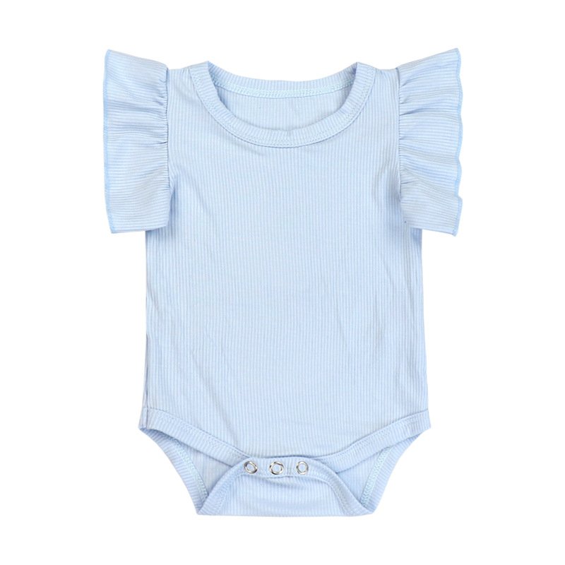 Comfy & Chic Baby Bodysuits baby rompers girl flutter sleeve newborn baby romper for 0-3 months