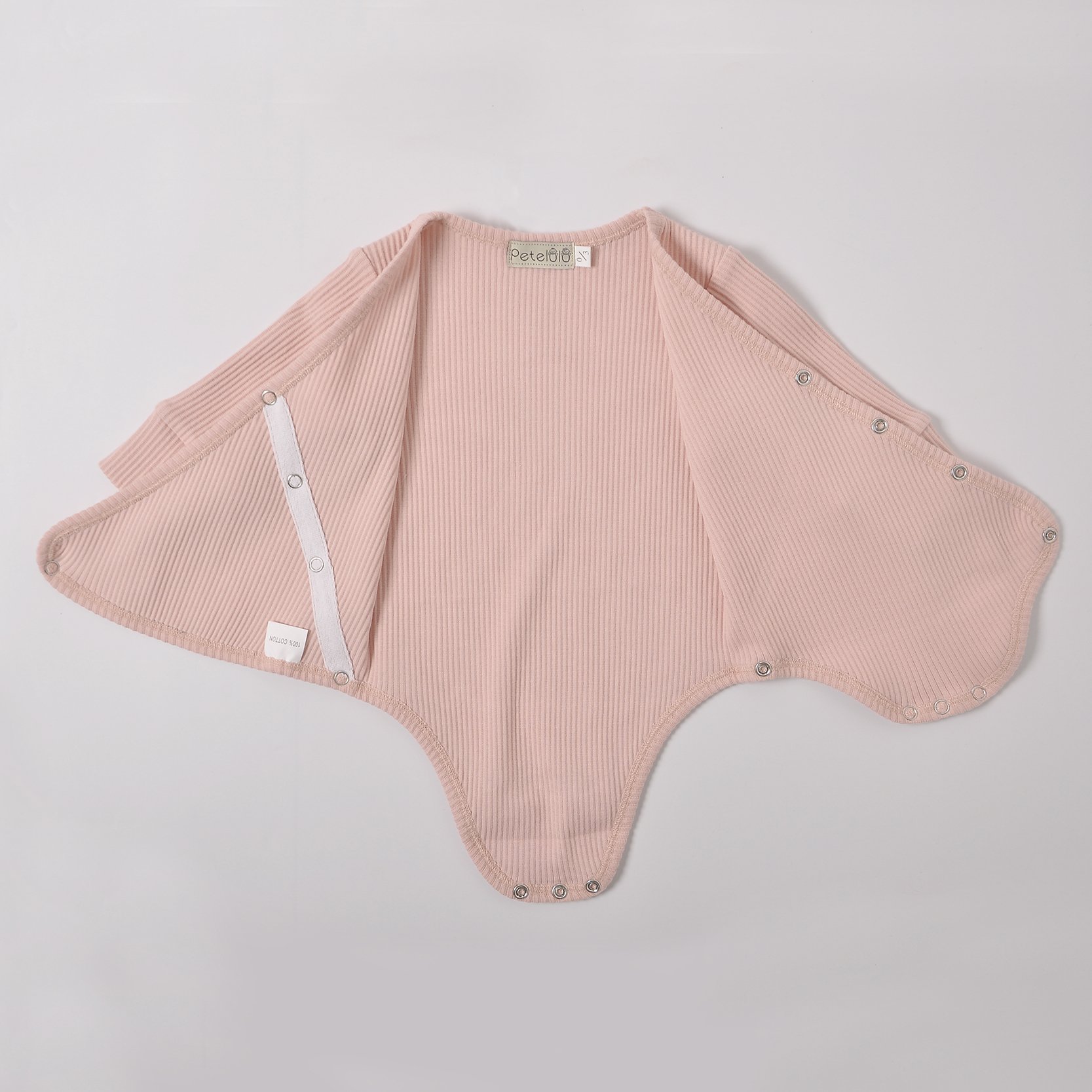 High Quality 2 Pieces Plain Ribbed Cotton Baby Clothes Romper Set
