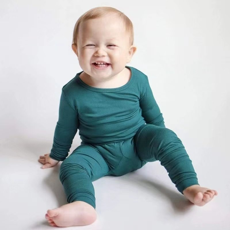 Custom Organic Unisex Bamboo Zipper Long Sleeve Onesie Jumpsuit Infant Baby Clothes Double zip baby romper bamboo