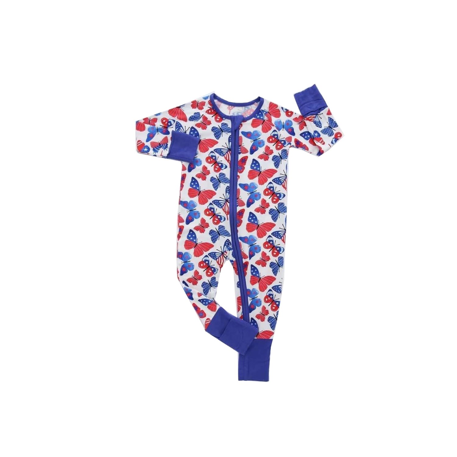 Animals bear Organic Cotton bamboo newborn clothes Custom Label baby bamboo romper with solid footie