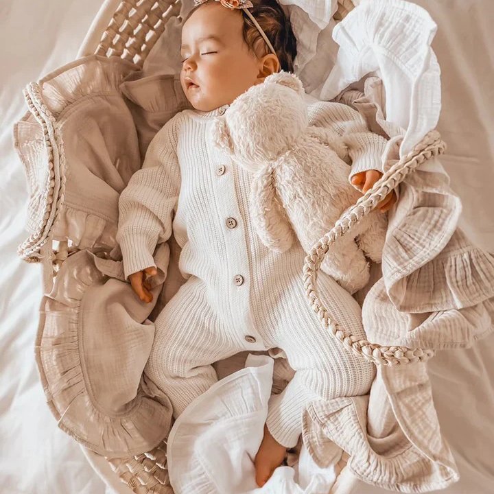 Factory custom high quality ribbed unisex baby romper casual breathable new born baby clothes